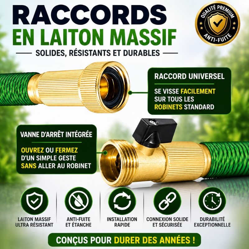 Tuyau d'Arrosage Extensible Haute Pression, Lavez votre voiture à domicile et économisez de l'argent à chaque lavage !